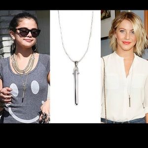 Stella & Dot rebel pendant necklace - silver